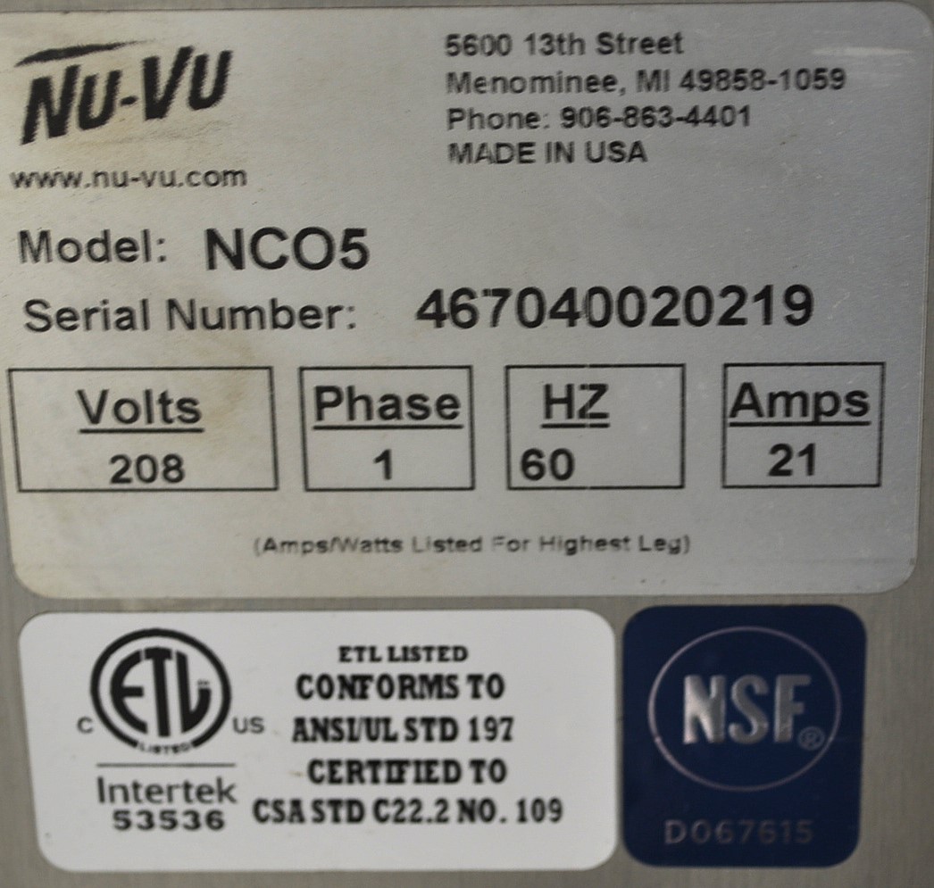 Nu-Vu MFG. NCO5 - Item 266746