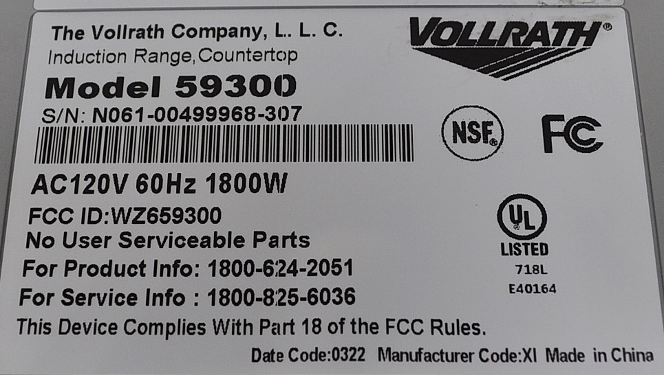 Vollrath 59300 - Item 266796