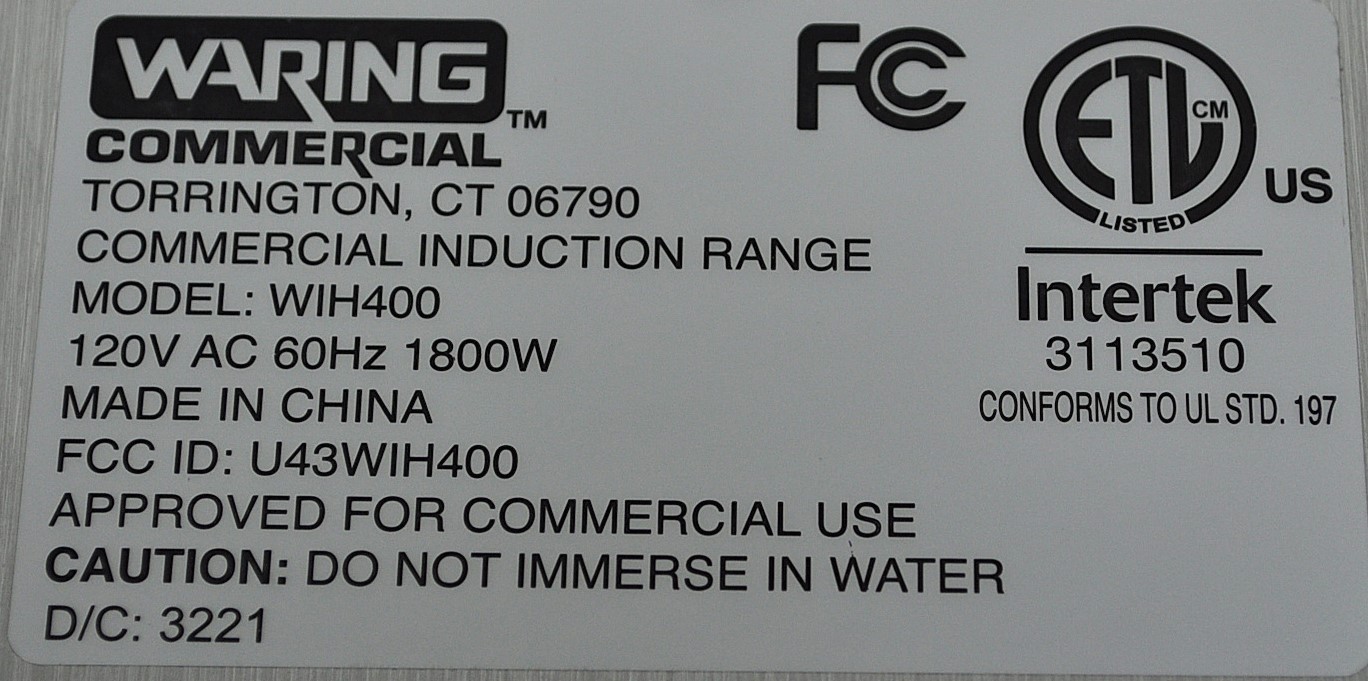 Waring WIH400 - Item 266797