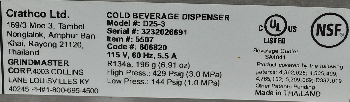 Crathco D25-3 - Item 267084