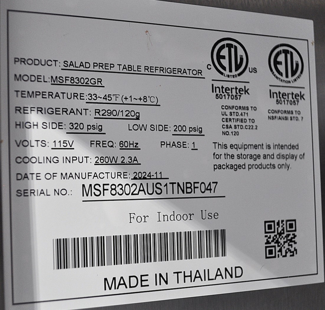 Atosa MSF8302GR - Item 267267