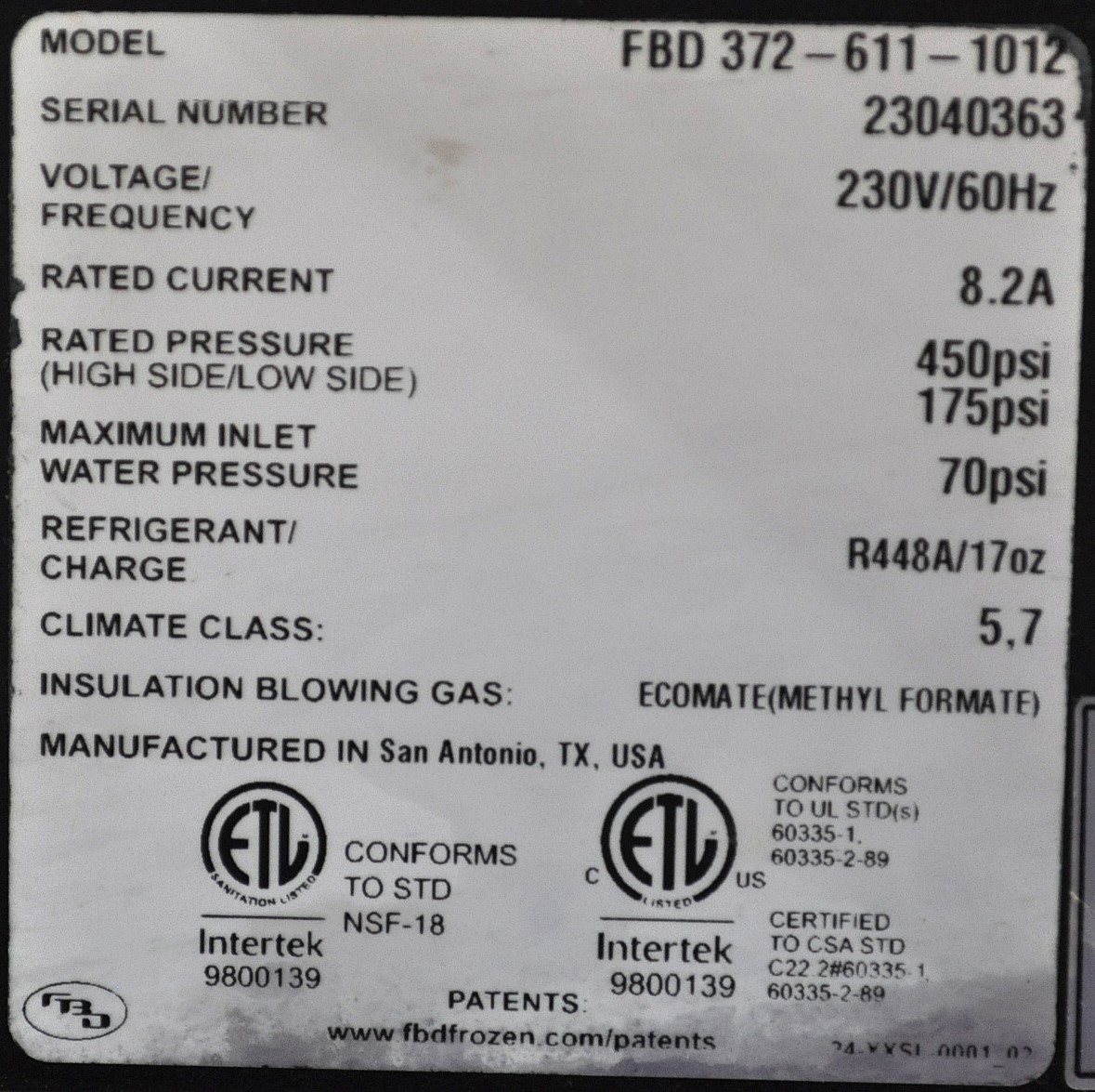 FBD 372-611-1012 - Item 267670