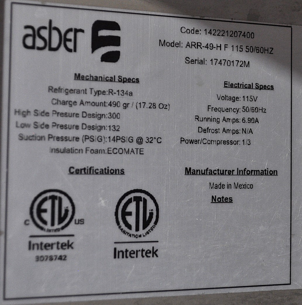 Asber ARR-49-H - Item 267909