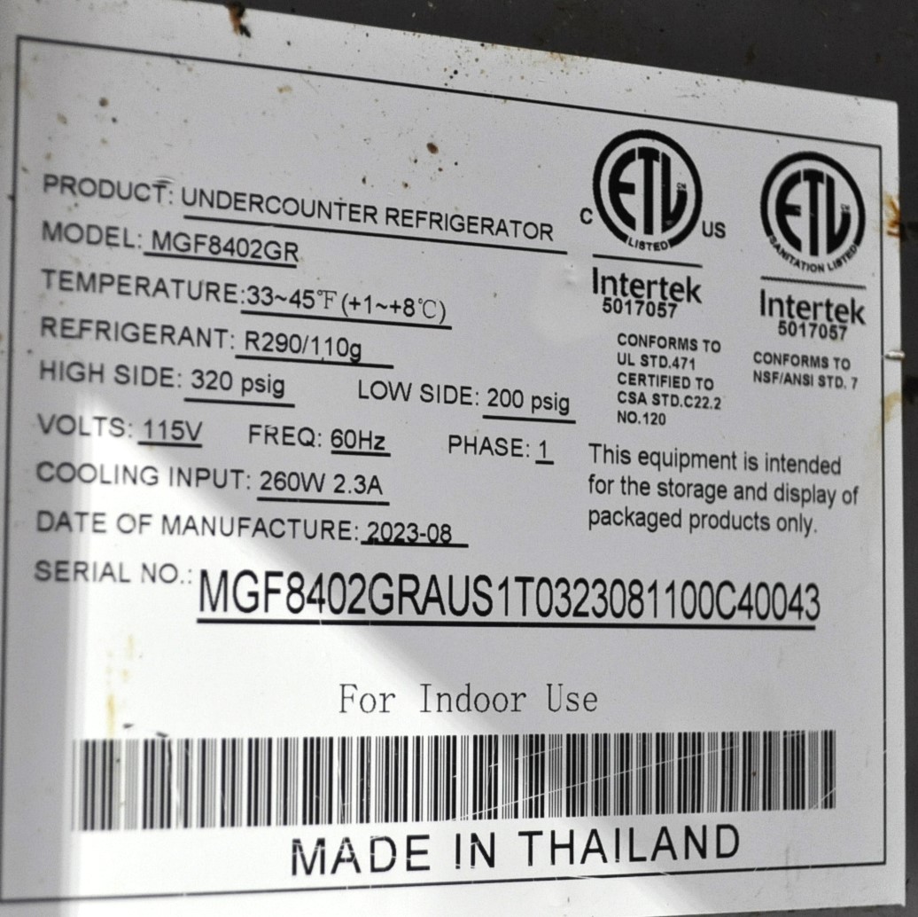 Atosa MGF8402 - Item 267912