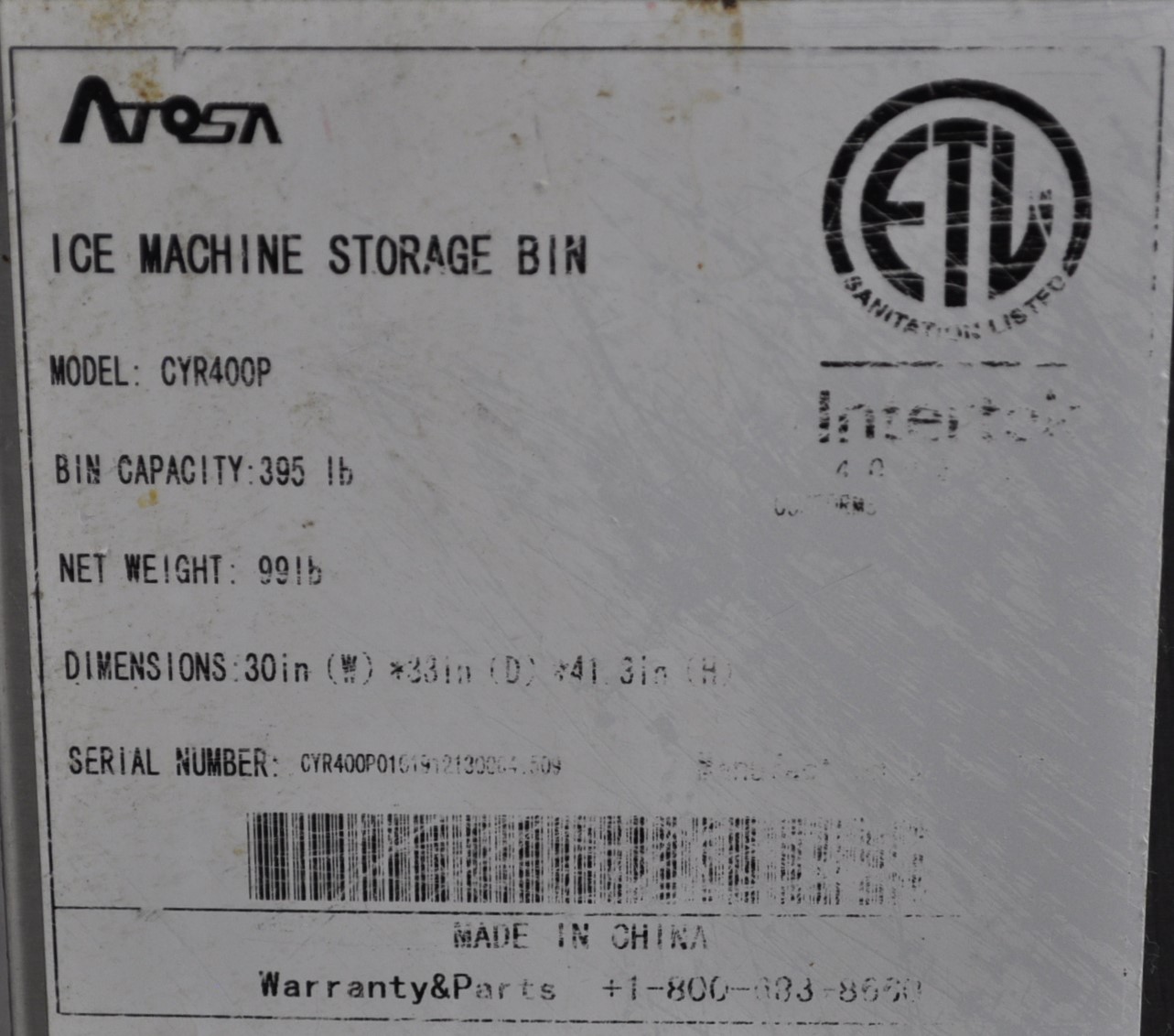 Atosa YR450-AP-161/CYR400P - Item 268956