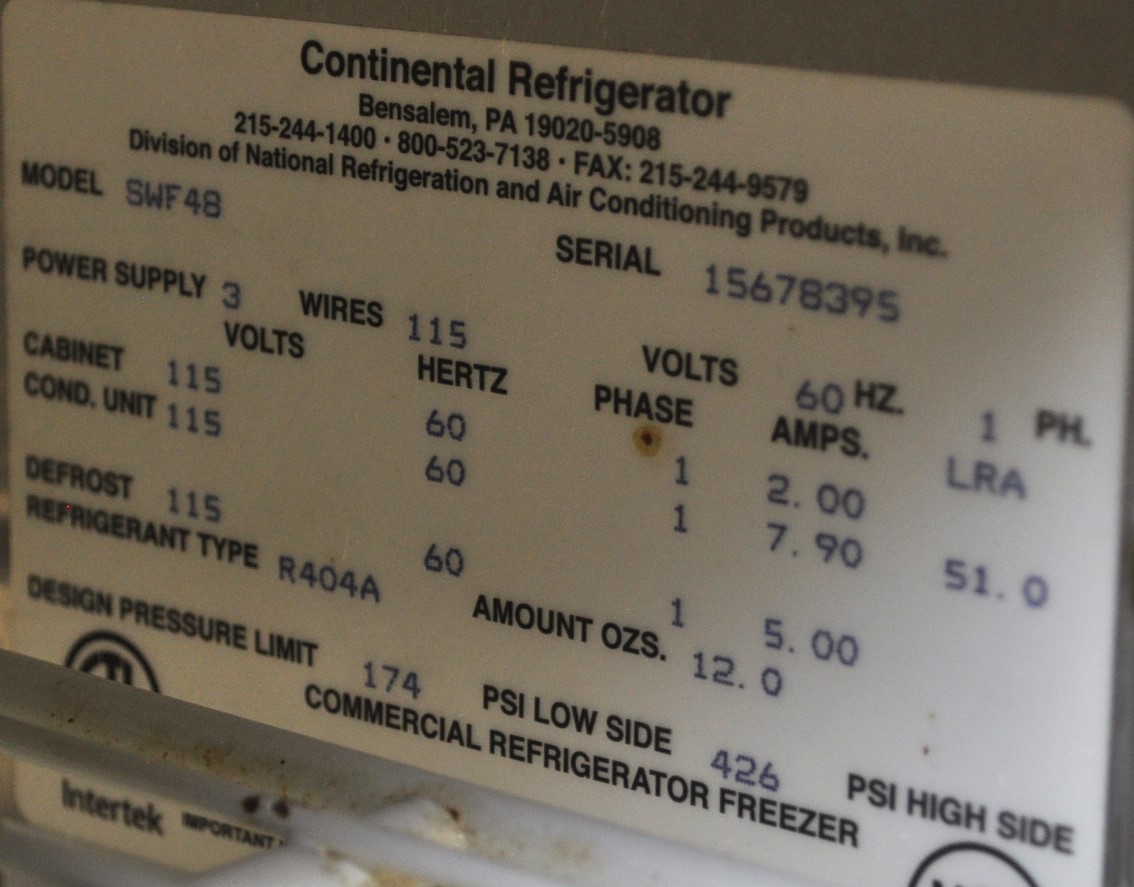 Continental Refrigerator SWF48 - Item 269292