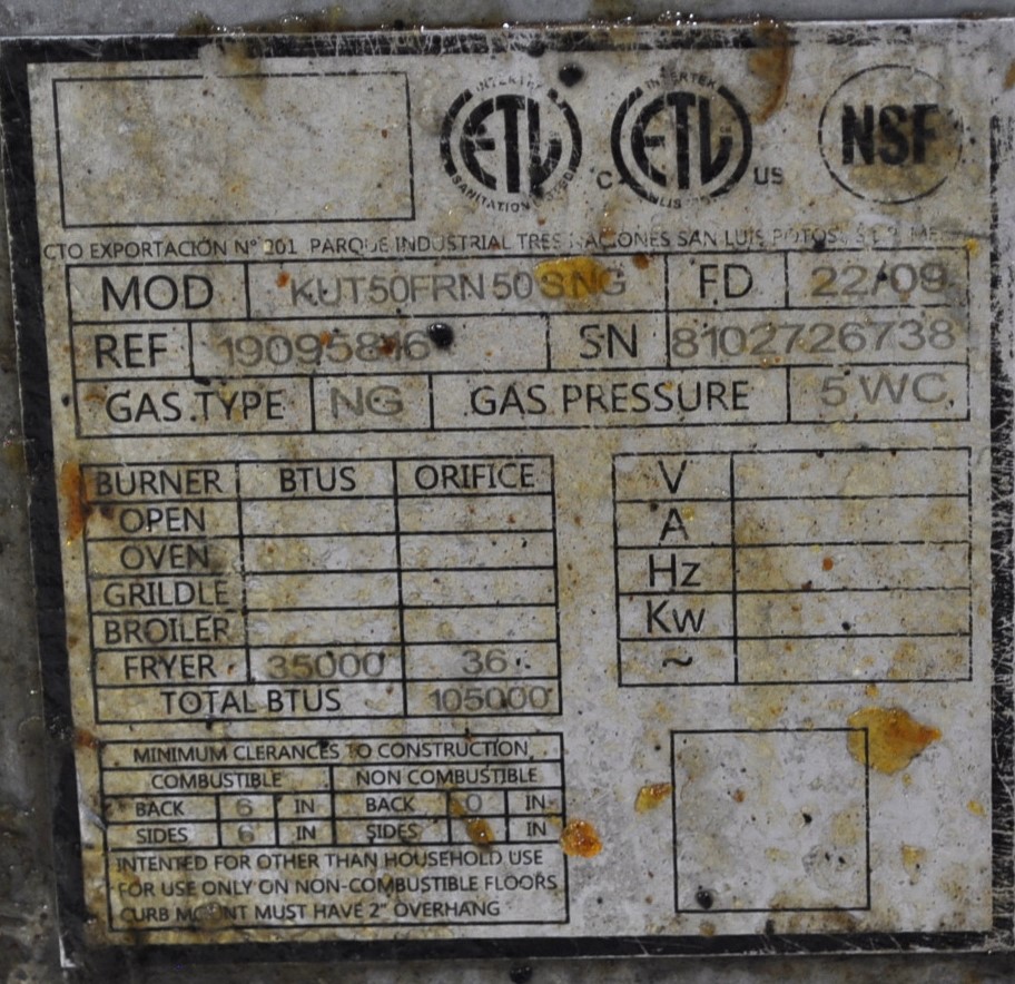 KUT50FRN50SNG - Item 269365