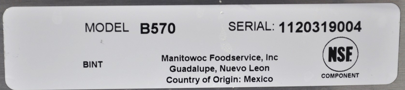 Manitowoc RNS1008A/B570 - Item 270787