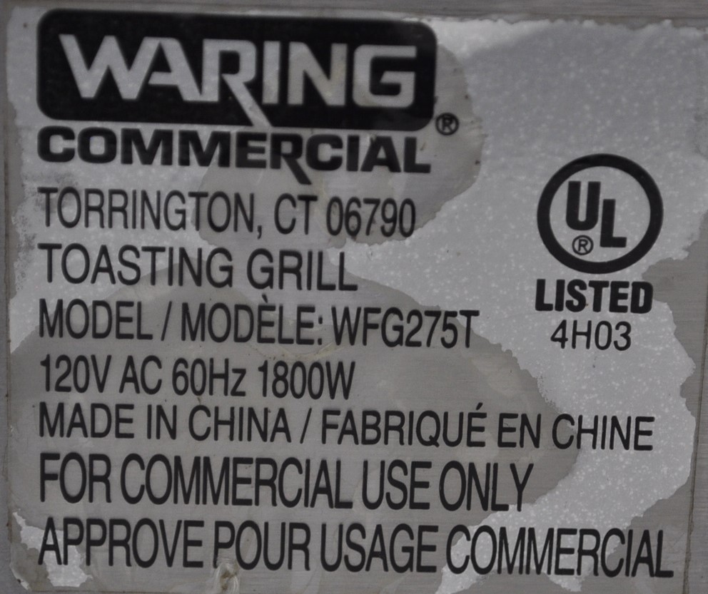 Waring WFG275T - Item 271328