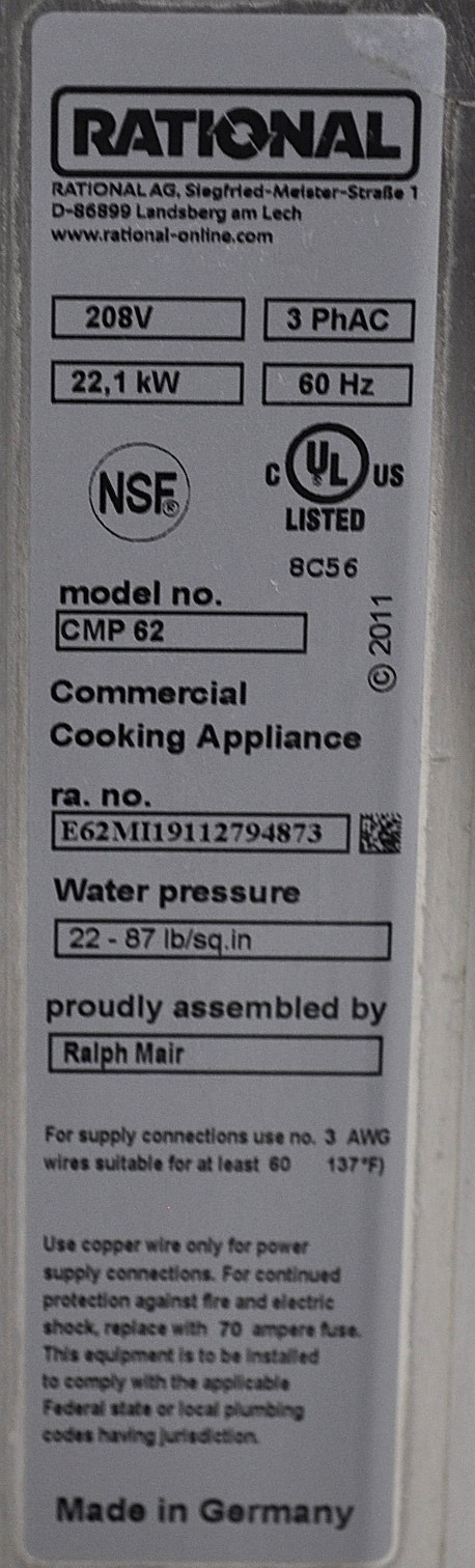 Rational CMP 62 - Item 271486