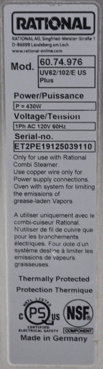 Rational CMP 62 - Item 271486