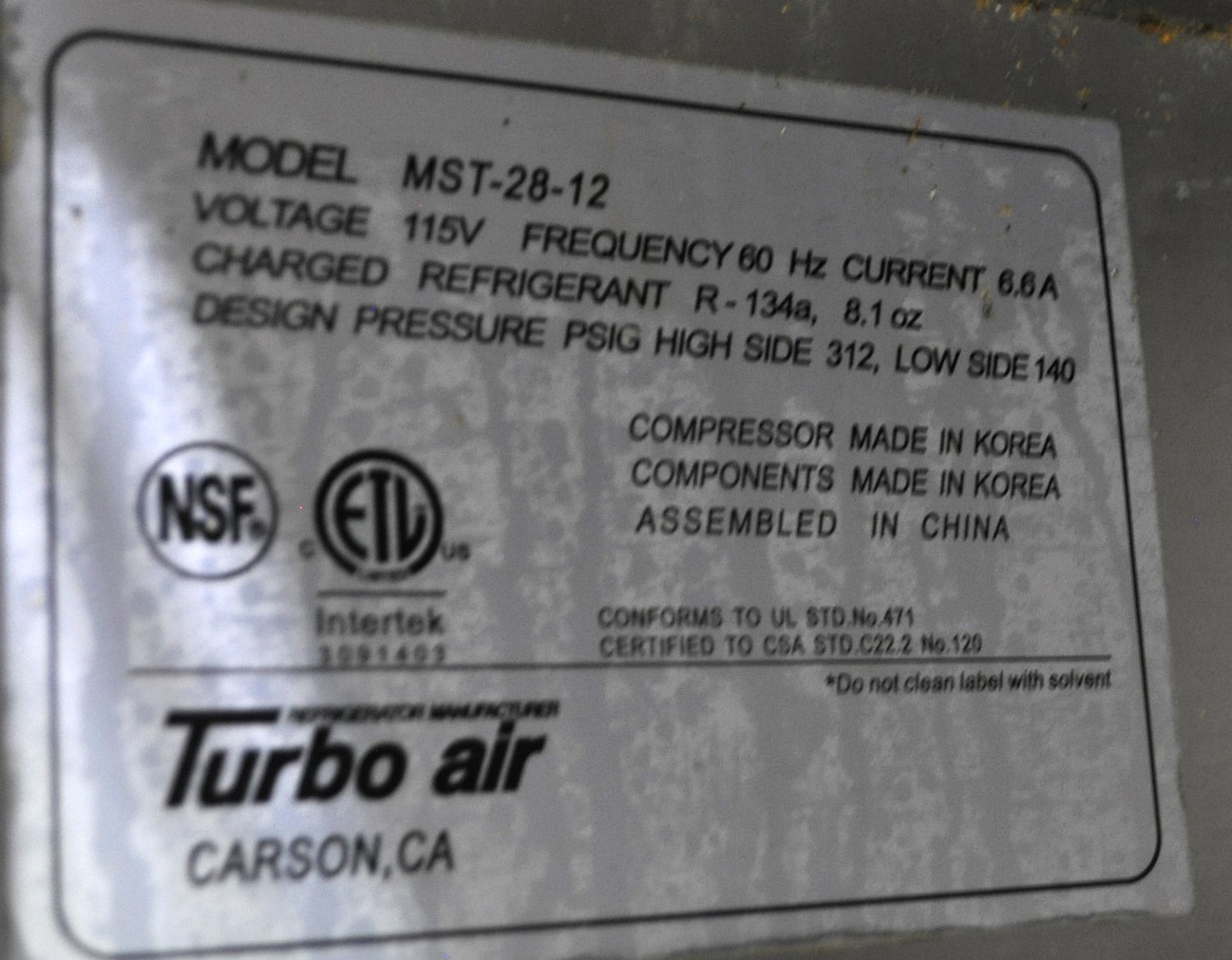 Turbo Air MST-28-12-N - Item 271506