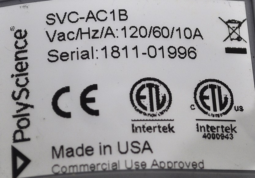 PolyScience SVC AC 1B - Item 274656