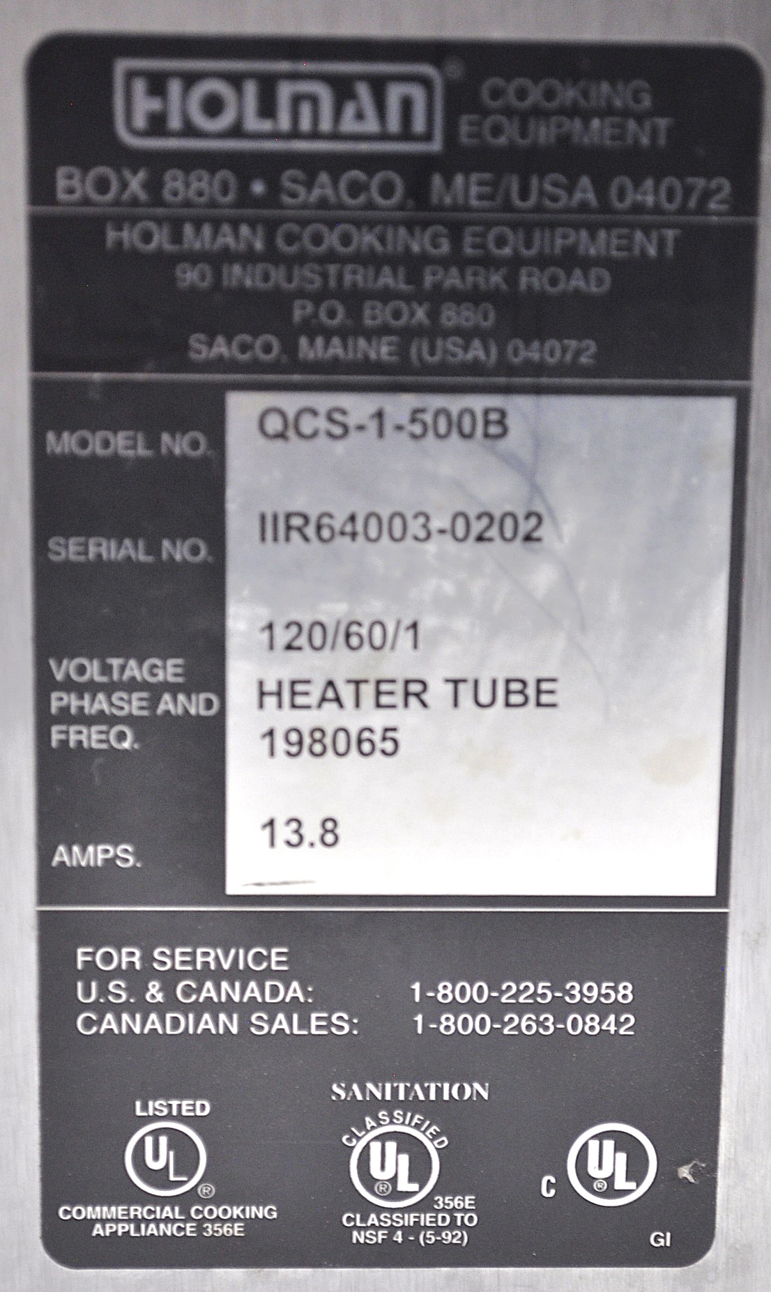 Holman Div of Star QCS1-500B - Item 274708