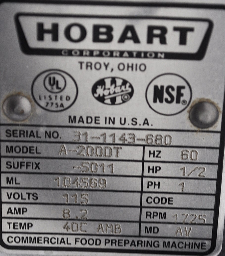 Hobart A2000T - Item 274801