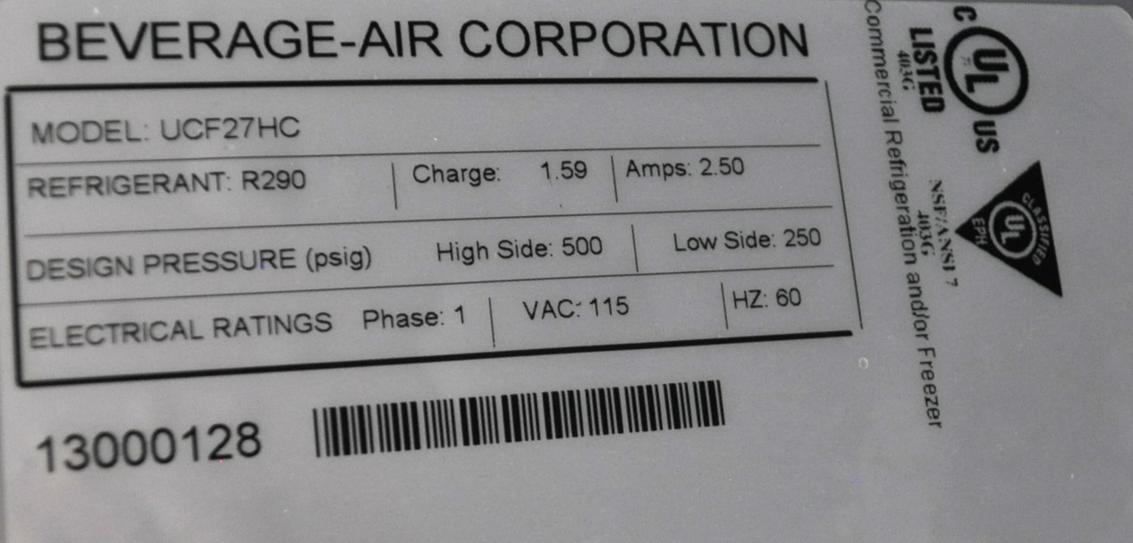 Beverage Air UCF27AHC - Item 274840