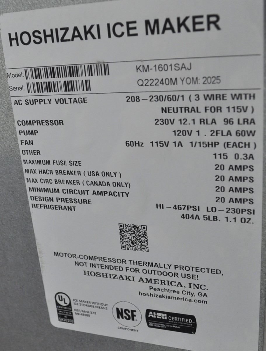 Hoshizaki KM-1601SAJ - Item 275189