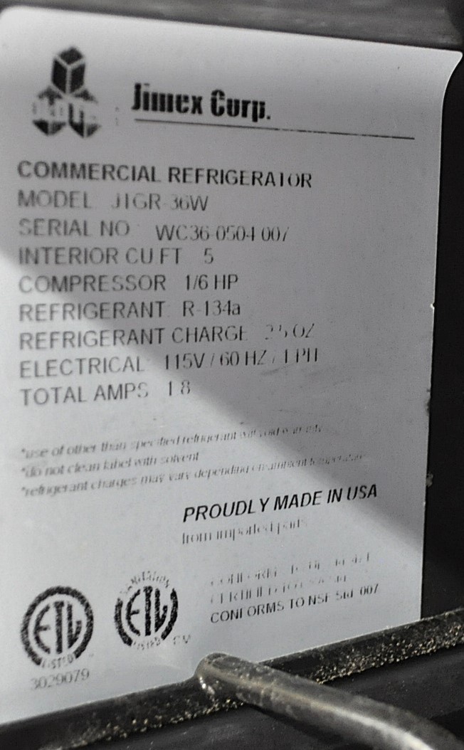 Coldtech JIGR-36W - Item 275268