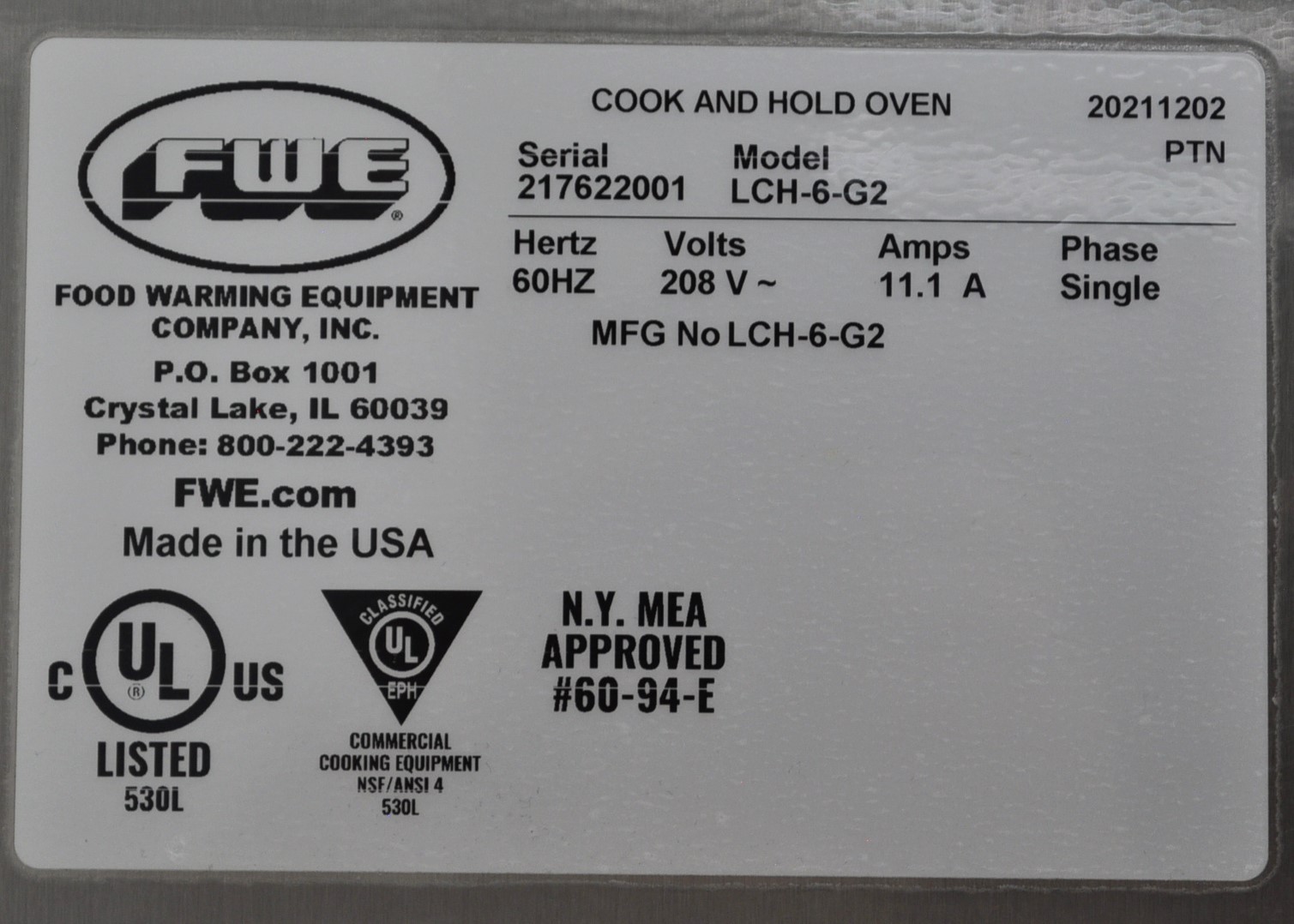 F.W.E. LCH 6 G2 - Item 275478