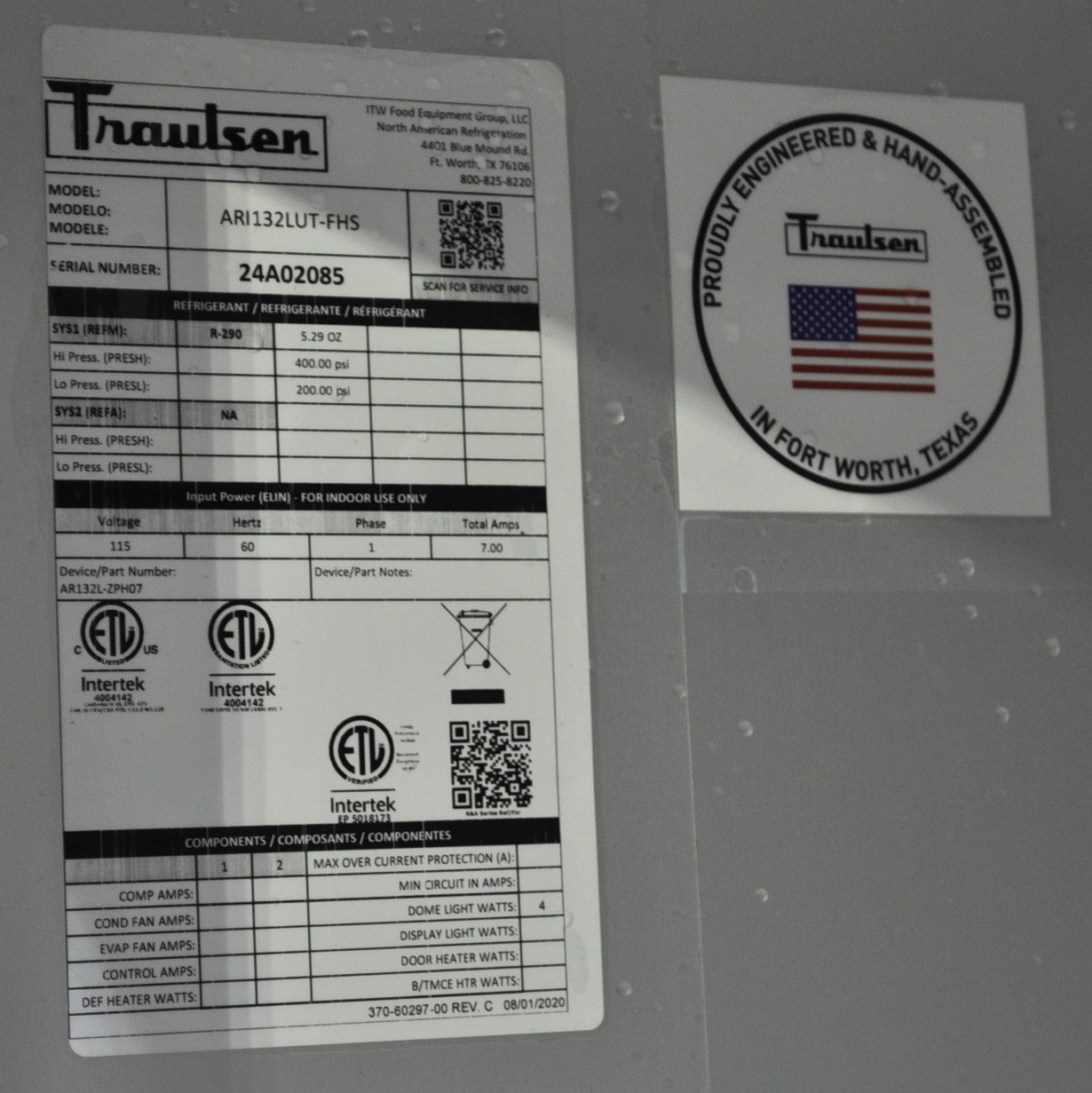 Traulsen ARI132LUT FHS - Item 276023