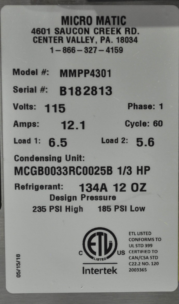 MicroMatic MMPP4301 - Item 276115