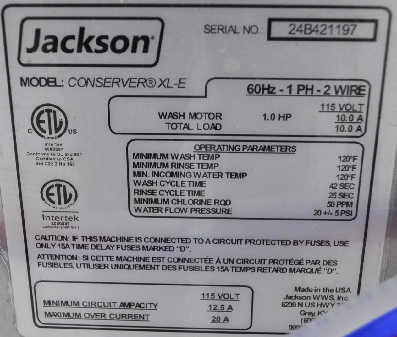 Jackson WWS CONSERVER XL E - Item 277788