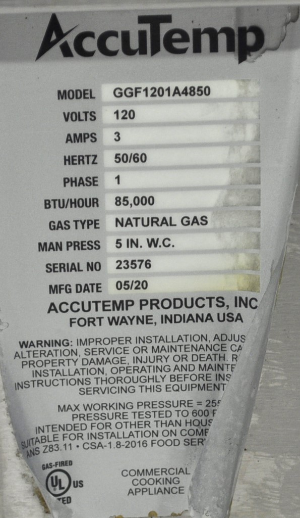 AccuTemp GGF1201A4850-T1 - Item 277811