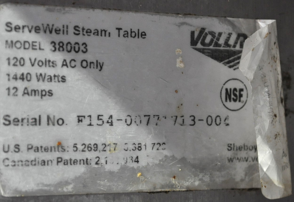 Vollrath 38203 - Item 277817