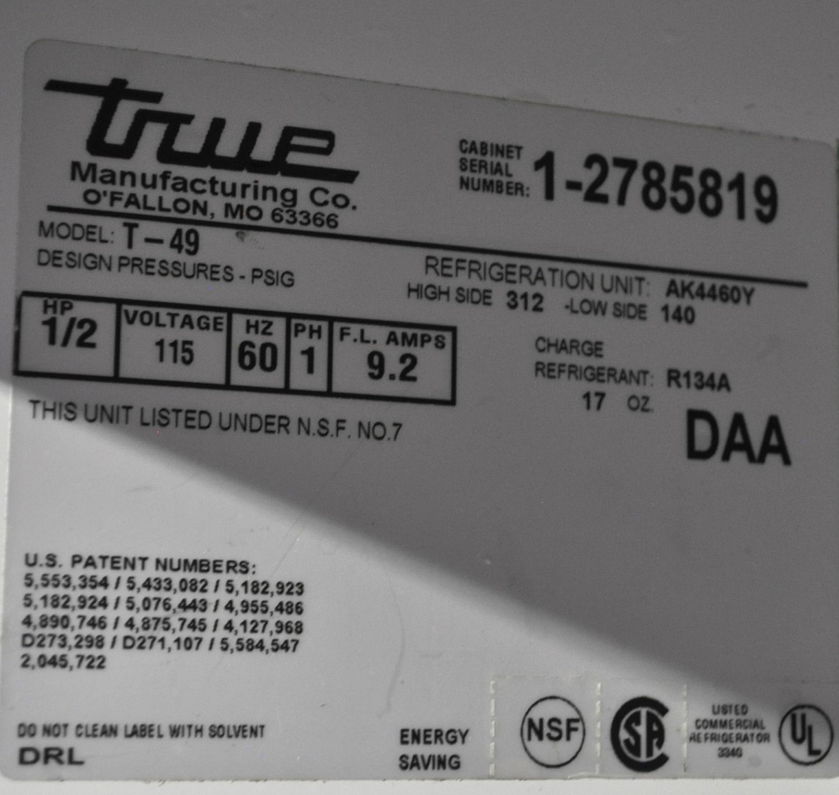 True T49 - Item 277871