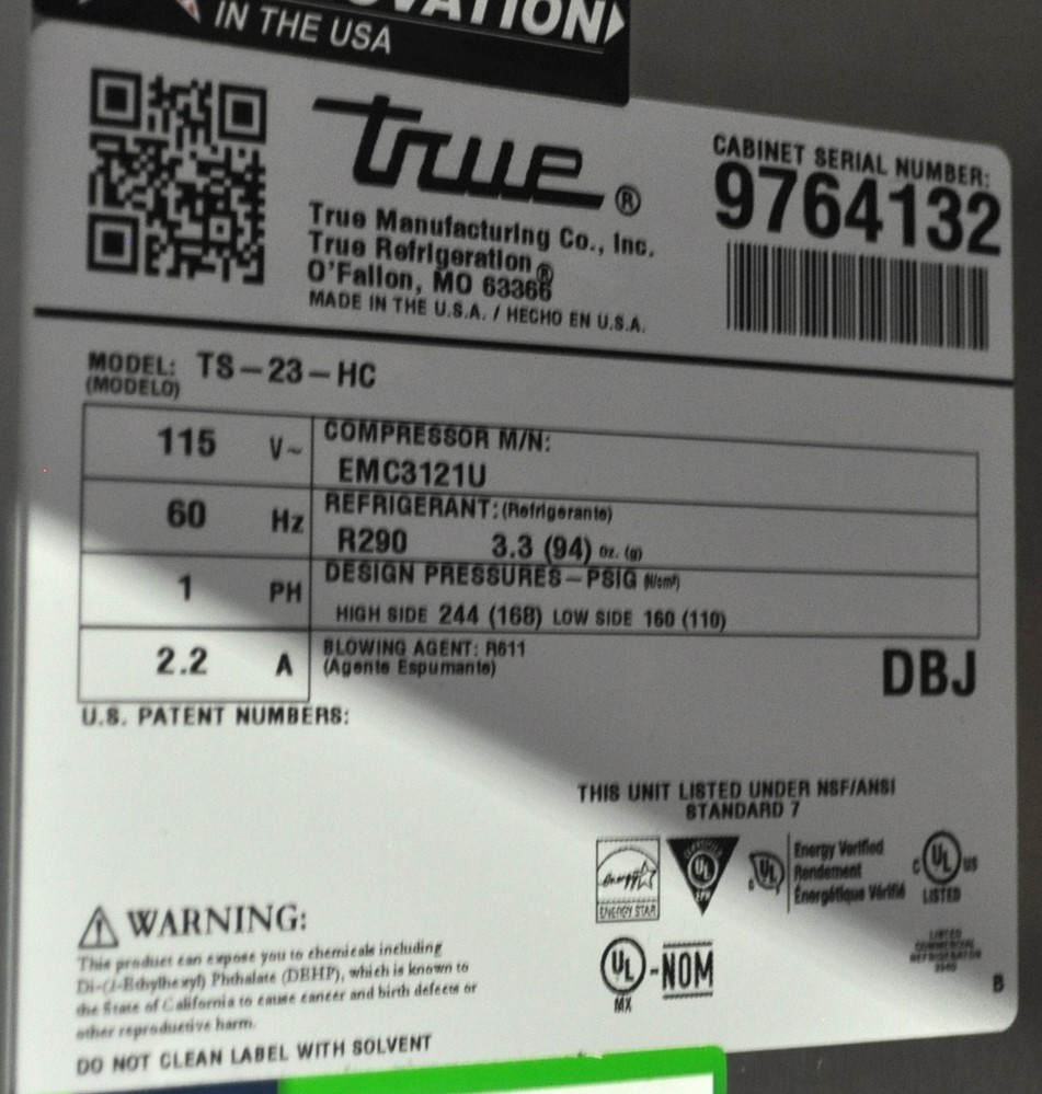 True TS 23 HC - Item 278317