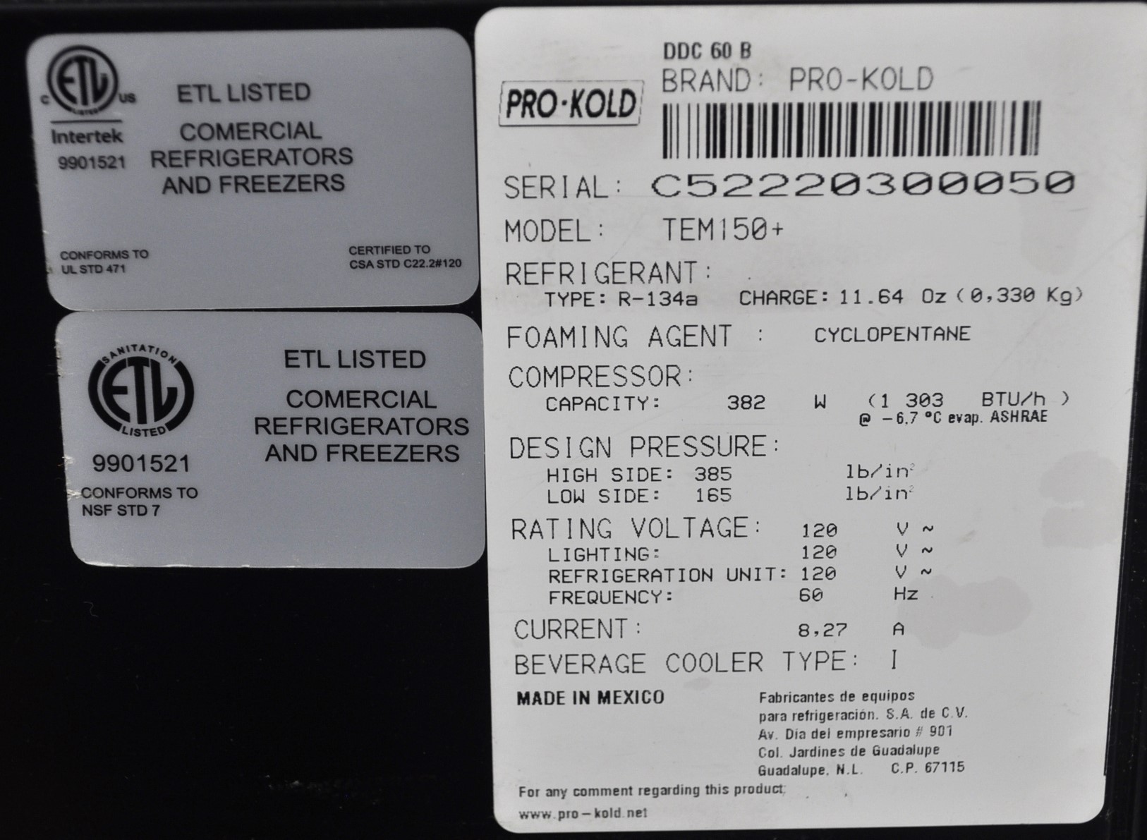 Tor-Rey USA TEM150+ - Item 280345