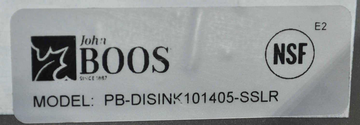 John Boos PB-DISINK101405-P-SSLR - Item 280442