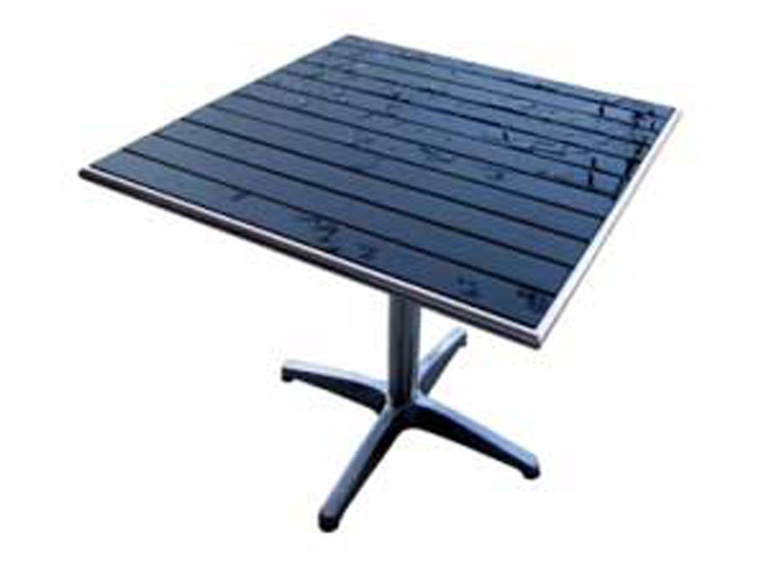 AAA Furniture TTBT272755 27" Square Patio Table Black Inlay w/ Aluminum