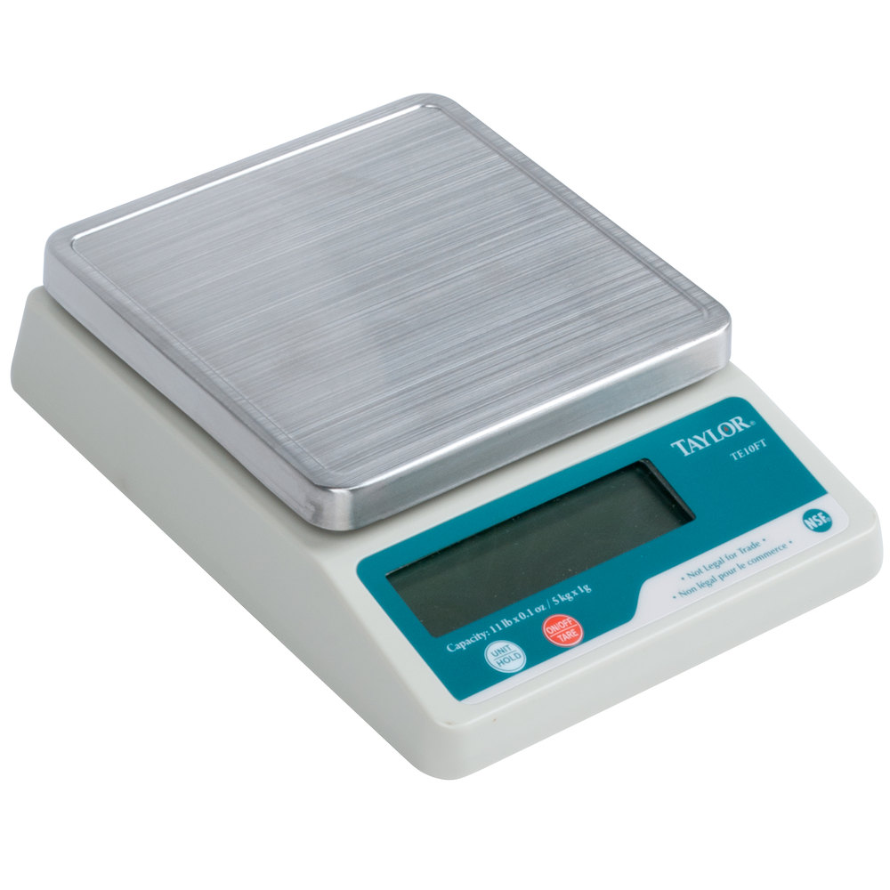 Taylor Precision Products Stainless Steel Kitchen Scale, 11lb