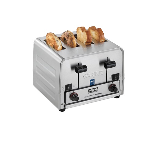 Waring Commercial Heavy-Duty 4-Slot Switchable Bread & Bagel Toaster