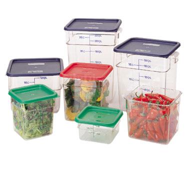 Food Storage Container, 6 Qt, Plastic, White, Square, Cambro 6SFSP148