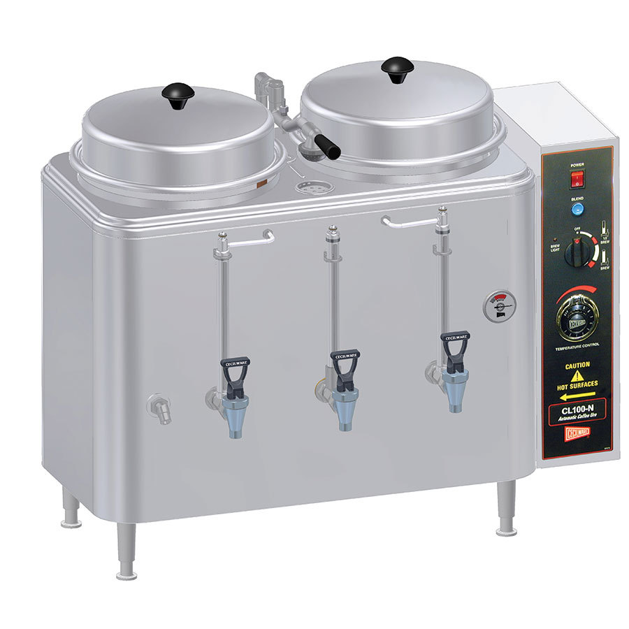 Bunn 20500.0000 Twin 3 Gallon Automatic Electric Coffee Urn 120/208v/60/1-ph