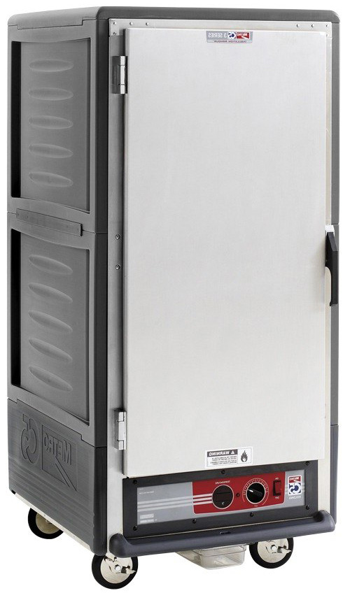 Metro C537-CFS-L-GY C5 3 Series Heated Holding and Proofing Cabinet with Solid Door - Gray