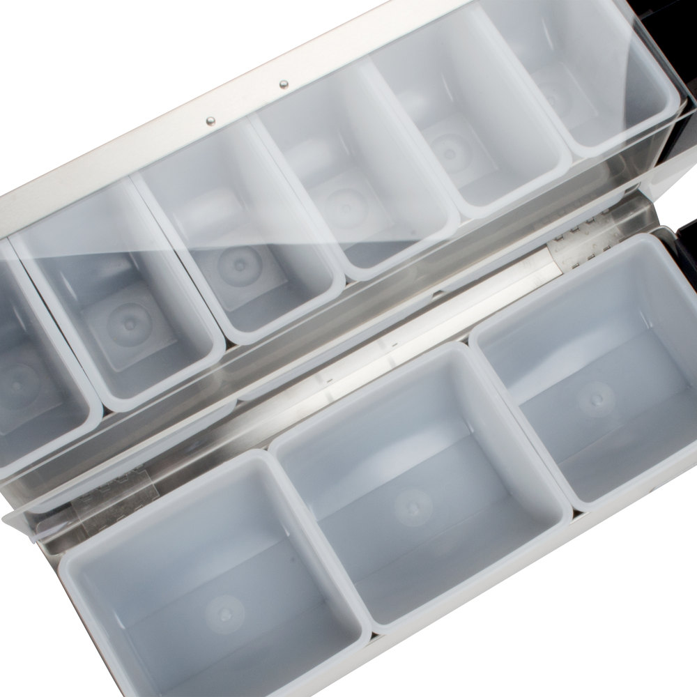San Jamar B6186L EZ-Chill 6-Compartment Stainless Steel