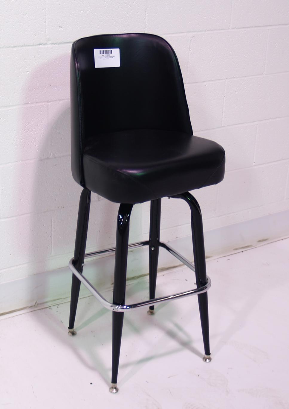 H&D Commercial Seating 6307 Liquidation Black Metal Bar Stool with