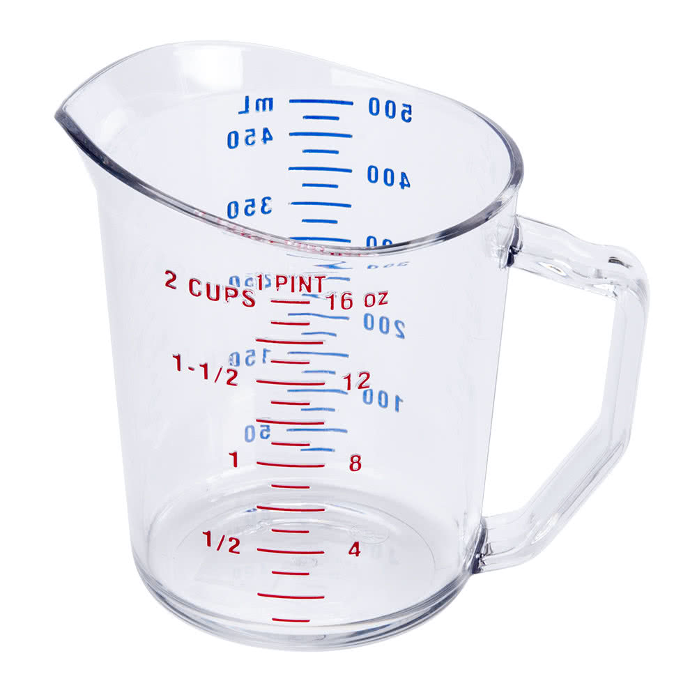 Cambro 25MCCW135 Measuring Cup, 8 oz, Dry Measure, Clear, Polycarbonate