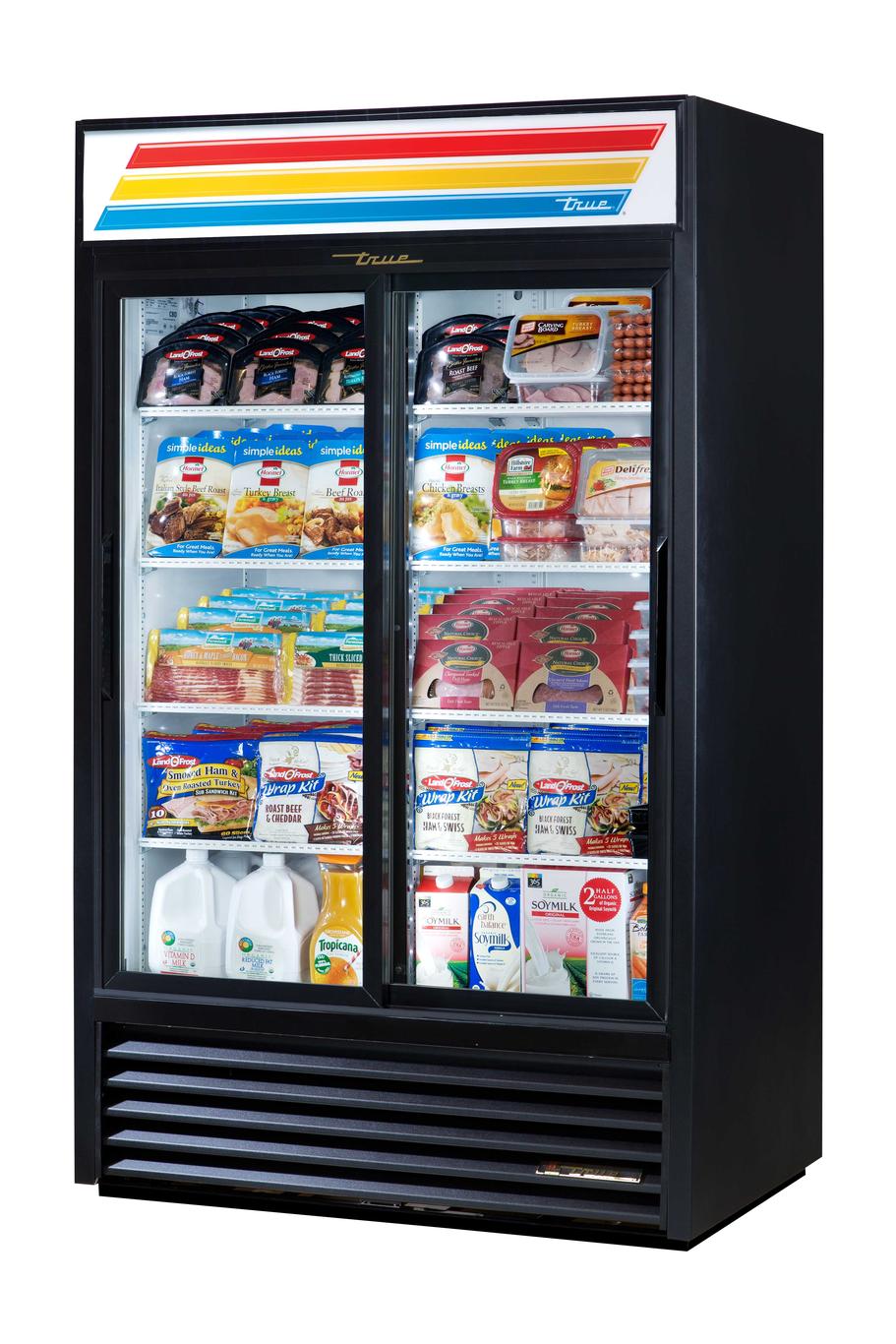 True GDM33CPTLD 40" TwoSection PassThru Convenience Store Cooler