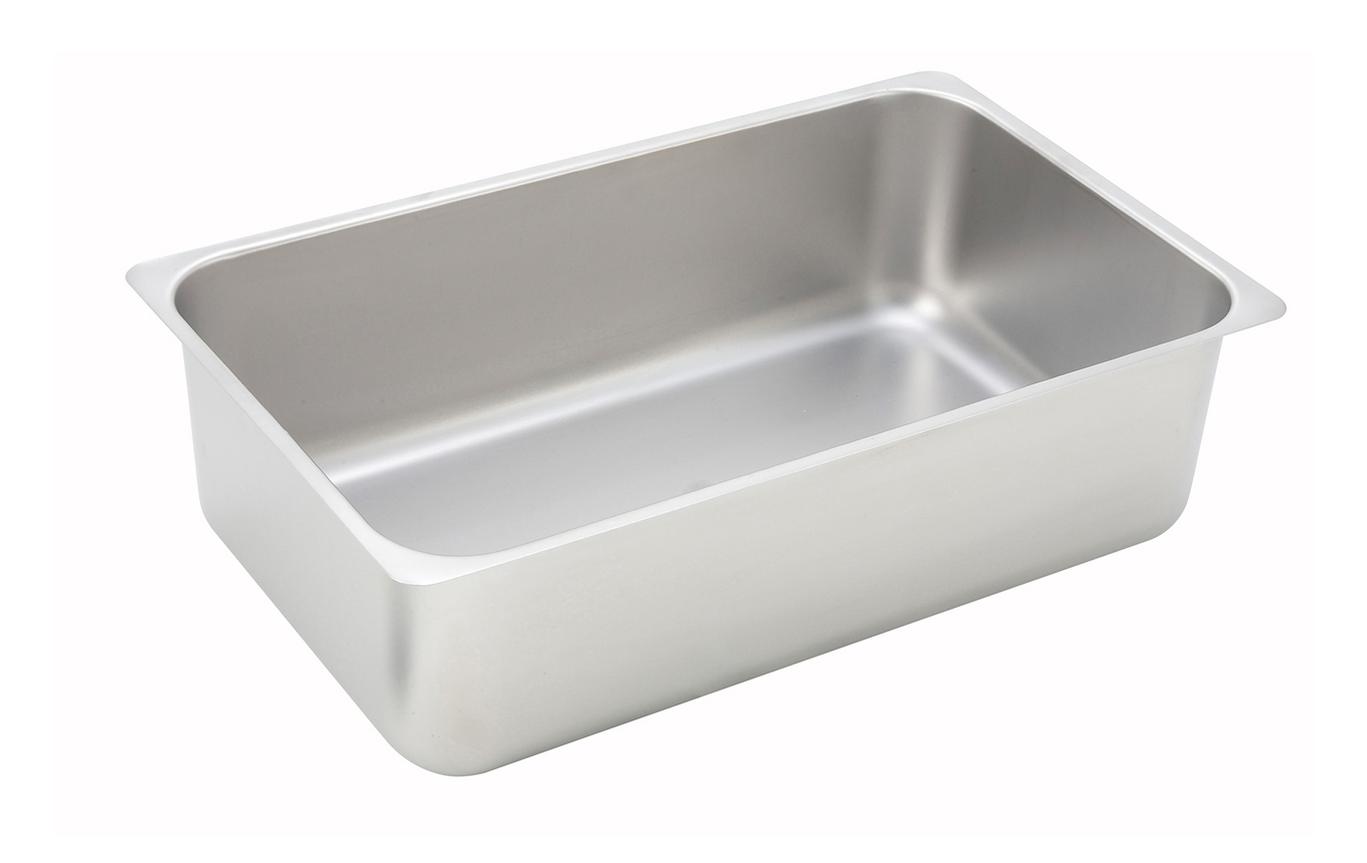 Winco C Wpp Full Size Flat Edge Stainless Steel 6 Deep Spillage Pan