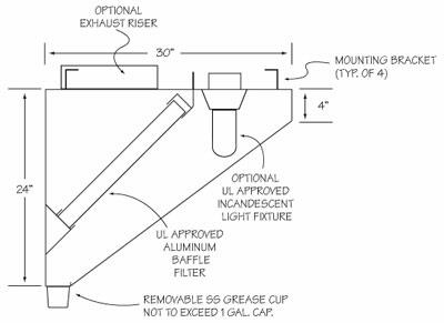 Superior Hoods CSS30-4-72 - Item 220569