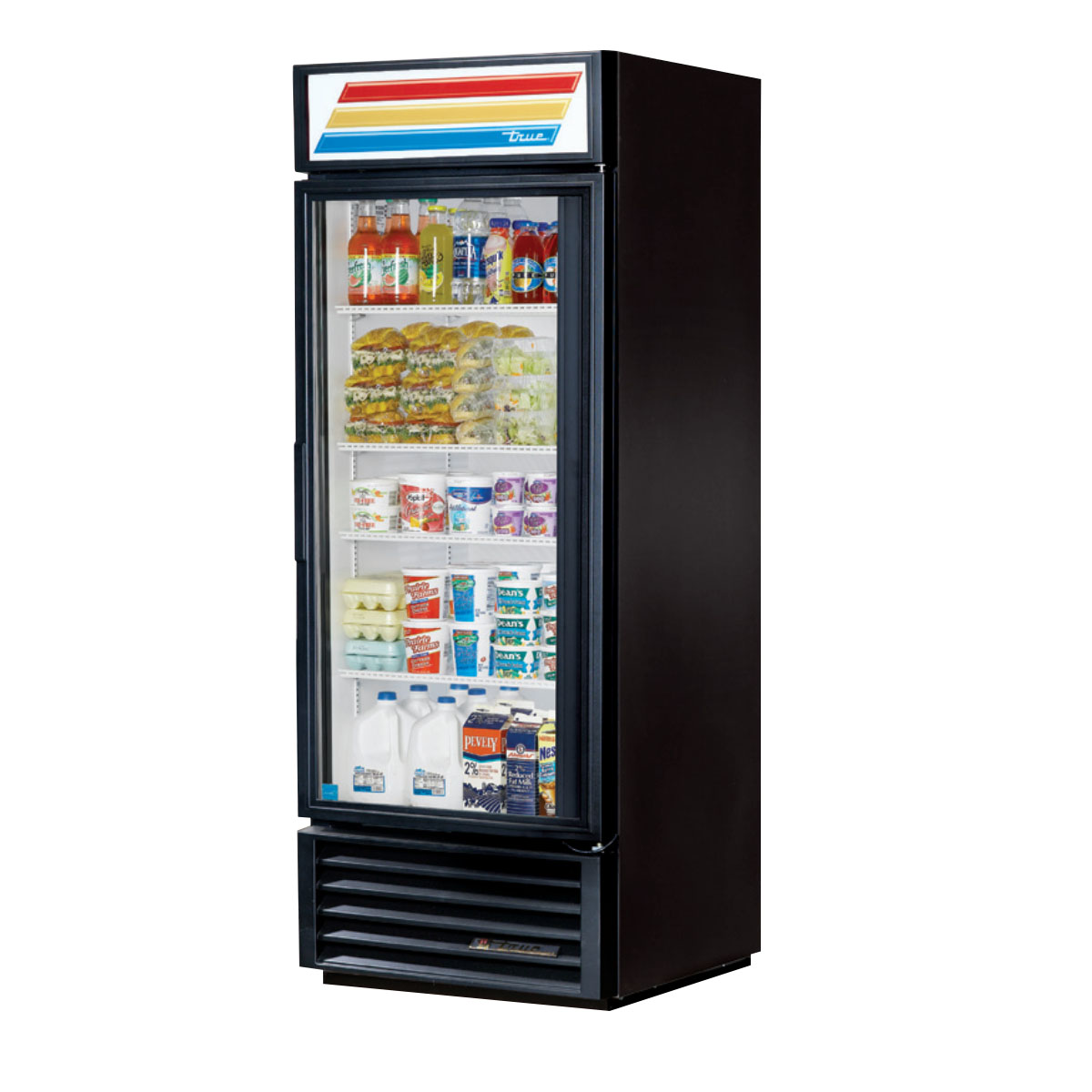 True GDM26HCTSL01 26 Cu.Ft Cooler Merchandiser Display w/ 1 Glass Door
