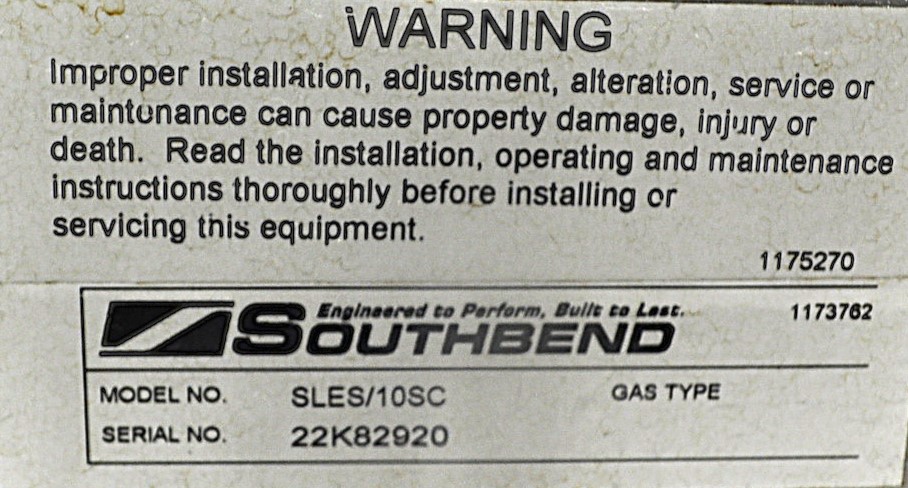 Southbend SLES-10SC - Item 232630