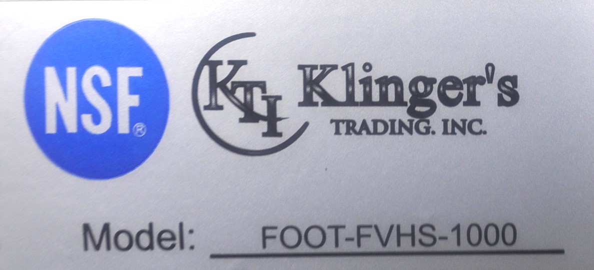 KTI FOOT-FVHS-1000 - Item 246489