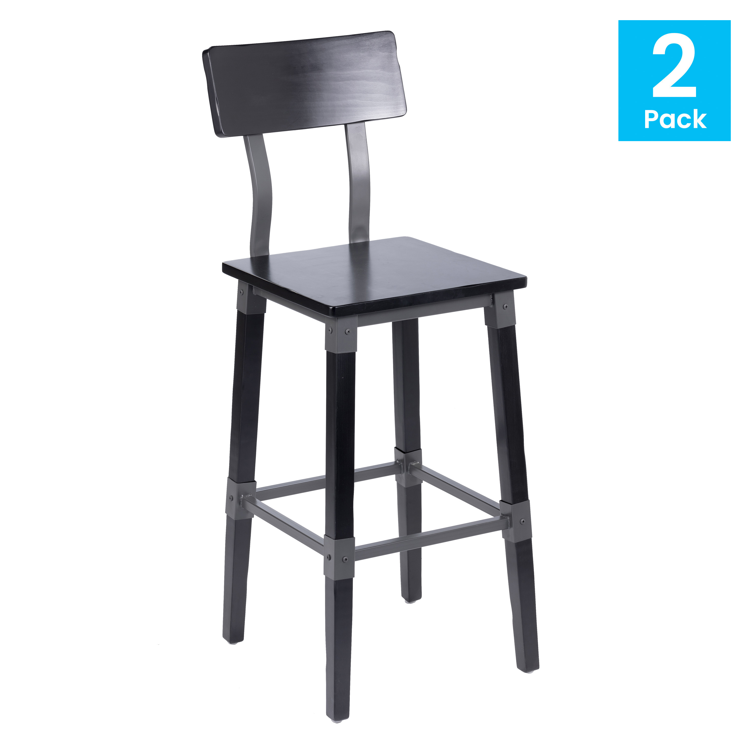 Flash Furniture 2-XU-DG-W0236B-BLK-GG - Item 275289