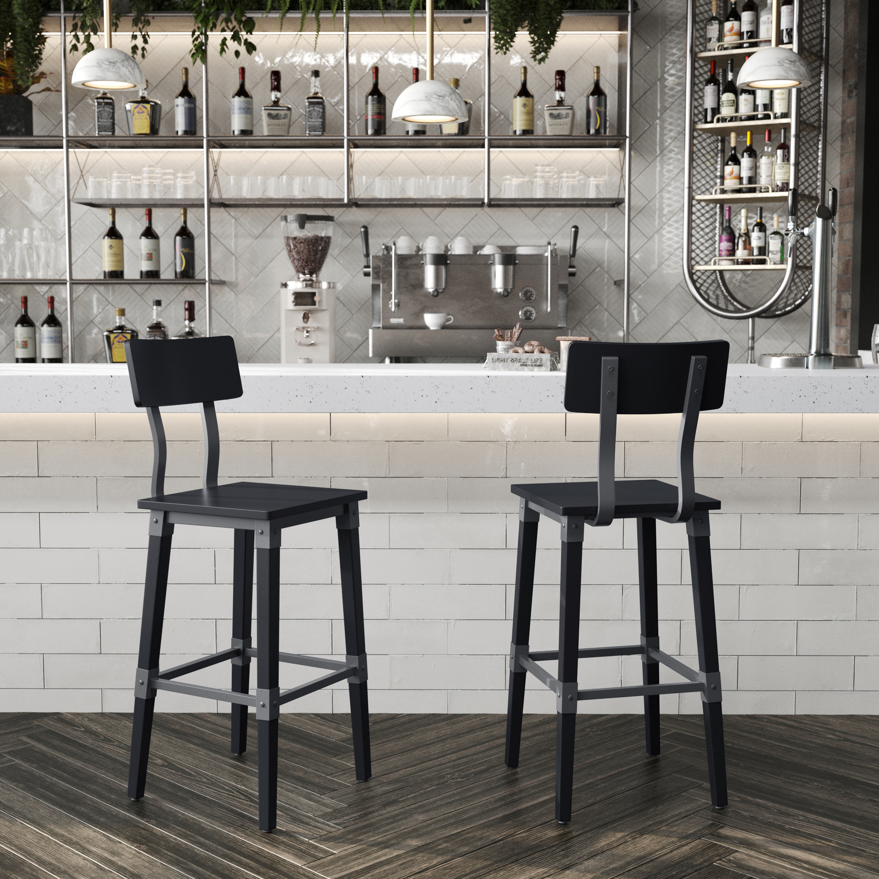 Flash Furniture 2-XU-DG-W0236B-BLK-GG - Item 275289