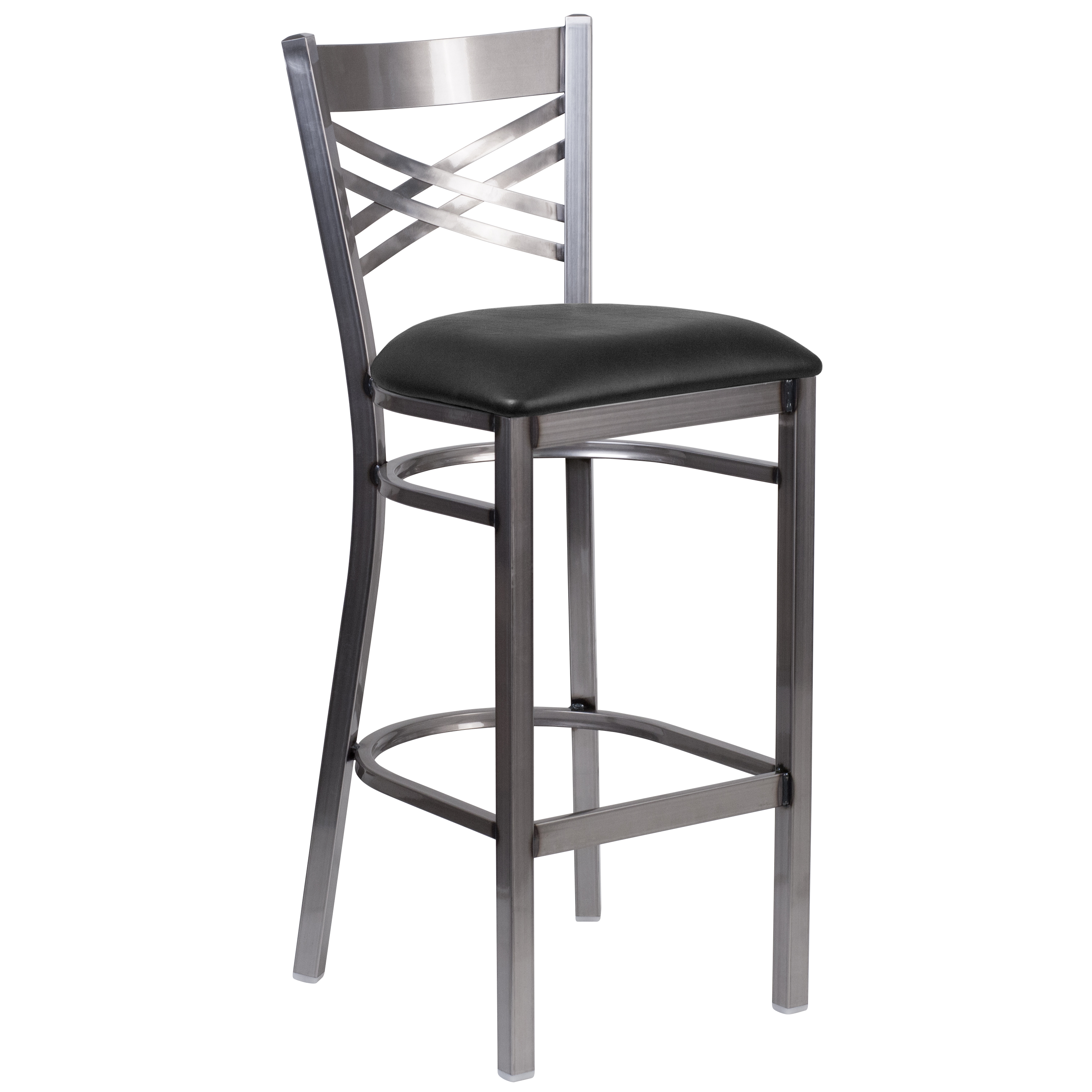 Flash Furniture XU-6F8B-CLR-BAR-BLKV-GG - Item 275382